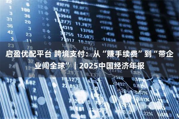 启盈优配平台 跨境支付：从“赚手续费”到“带企业闯全球”｜2025中国经济年报